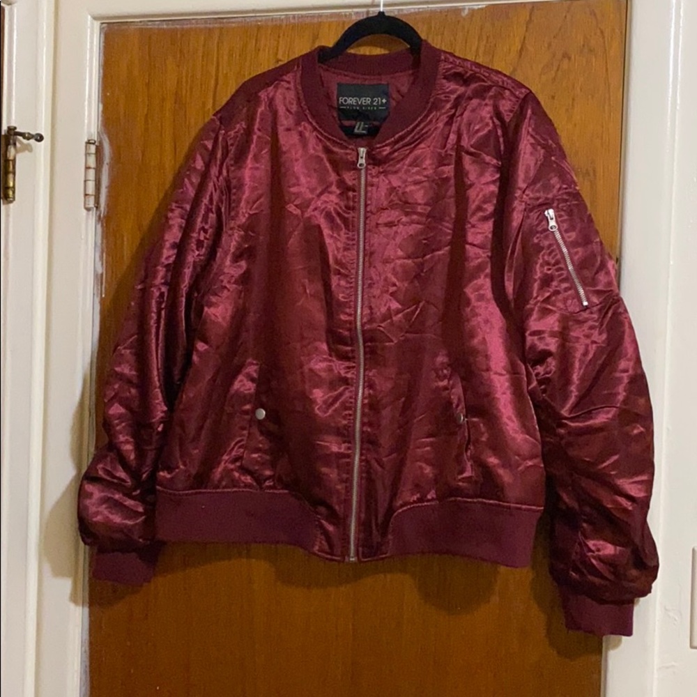 Wine colored Bomber Jacket
